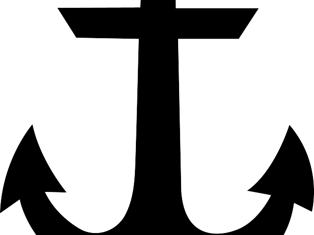 Simple Anchor Cliparts - Black And White Anchor (640x480)