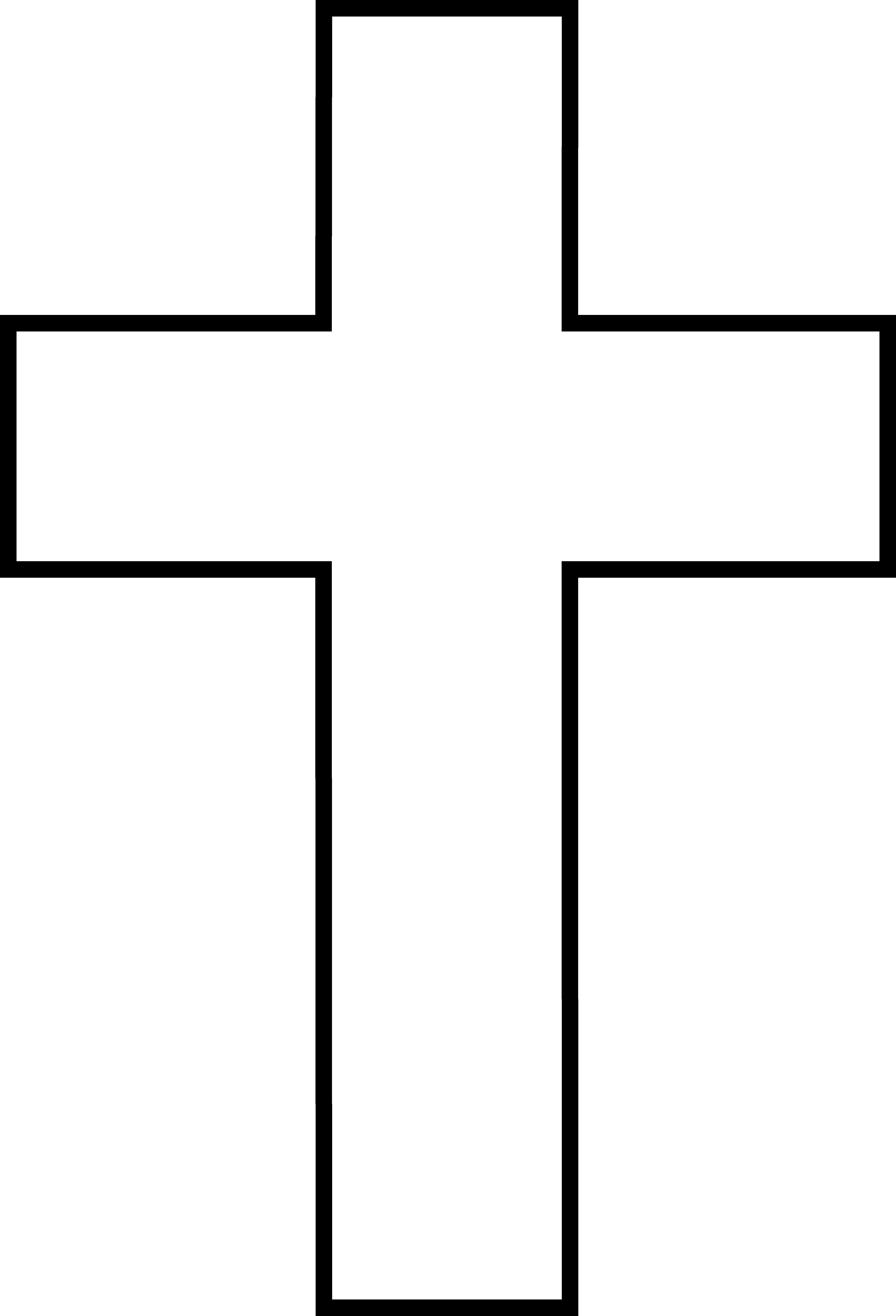 Free Cross Clipart Black And White - Cross Clip Art Black And White (5638x8278)