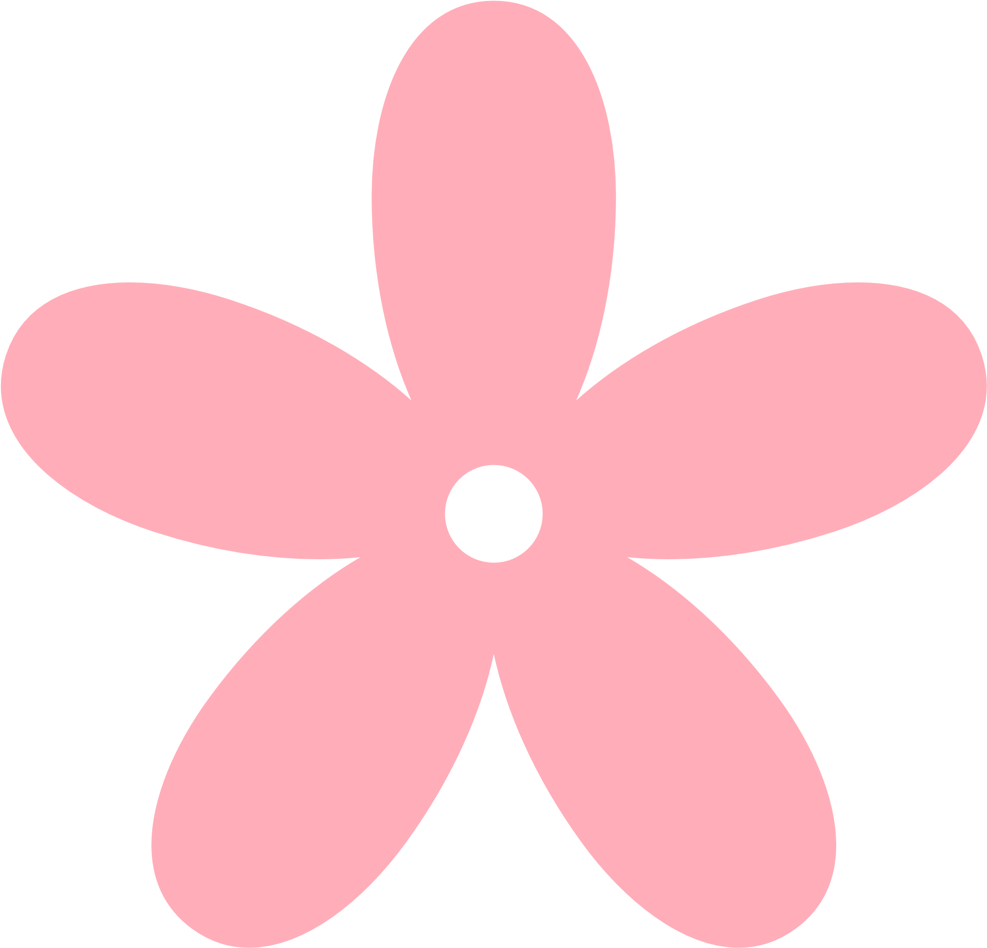 Cartoon Sky Background Clipart - Pink Flower Clipart Transparent Background (1969x1952)