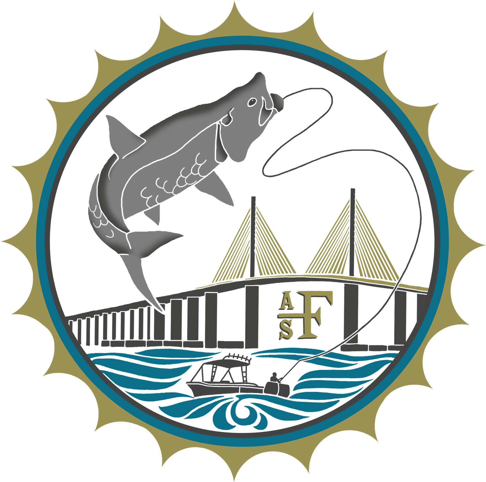 The American Fisheries Society And The Afs Florida - Kreis Mit Zacken (1650x1633)