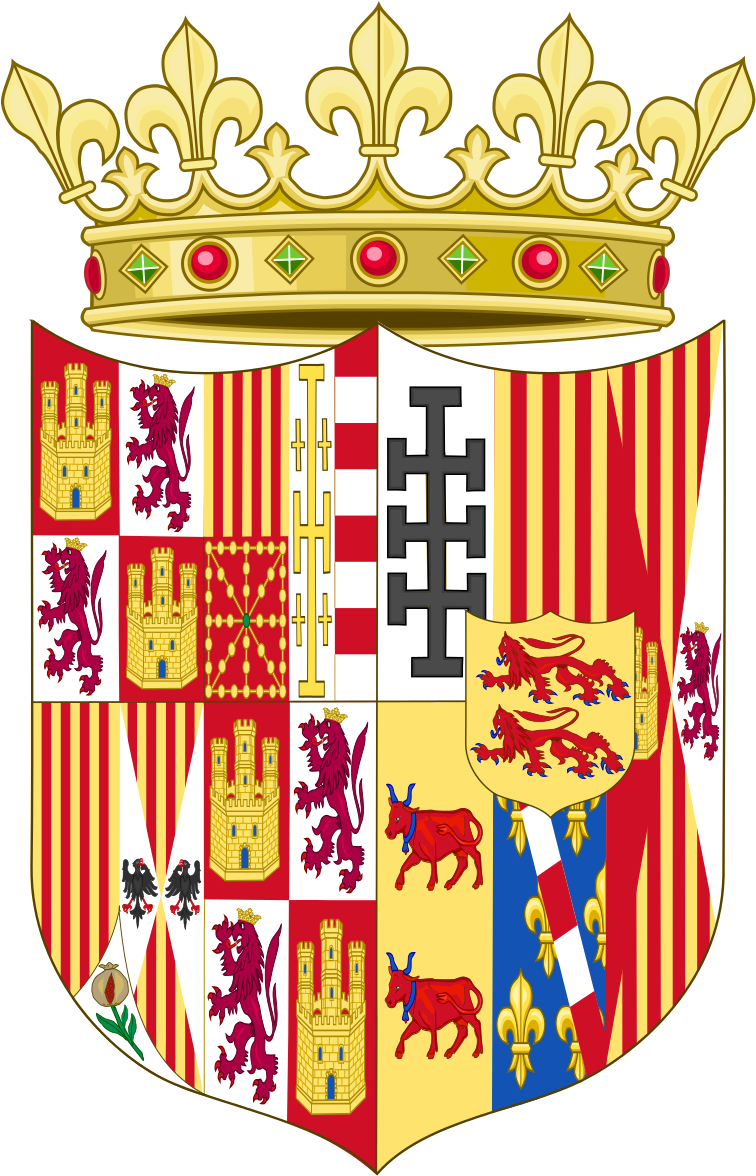Coat Of Arms Of Germanie Of Foix As Queen Consort Of - Germana De Foix Heraldica (800x1197)