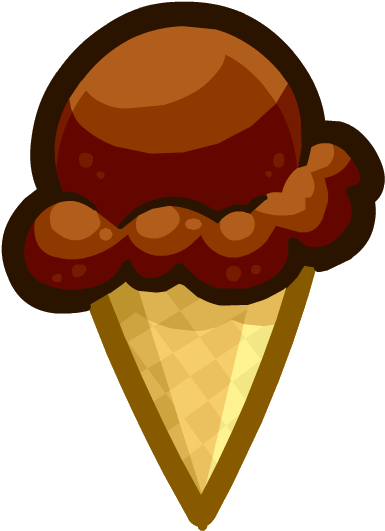 Single Replacement - Chocolate Ice Cream Clipart (411x547)