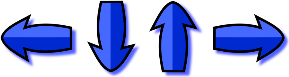 Illustration Of Blue Arrows - Cartoon Picture Of Arrows (958x263)