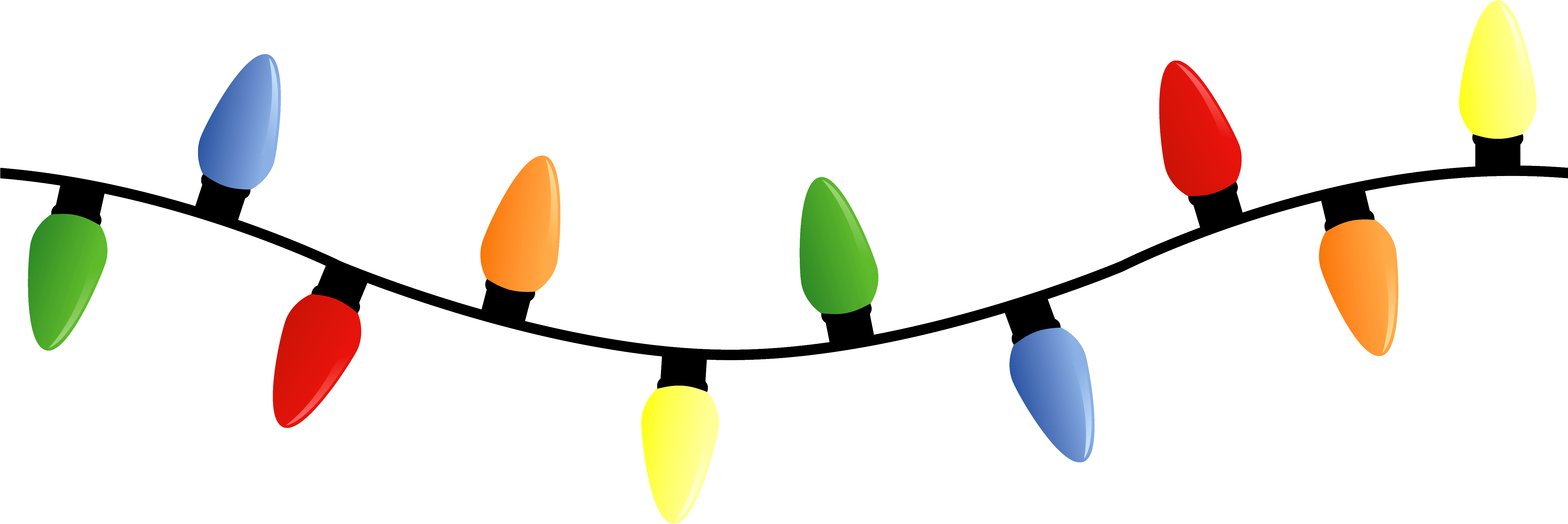 Free Christmas Lights Clipart Pictures Clipartix - Christmas Lights Transparent Background (5408x1900)