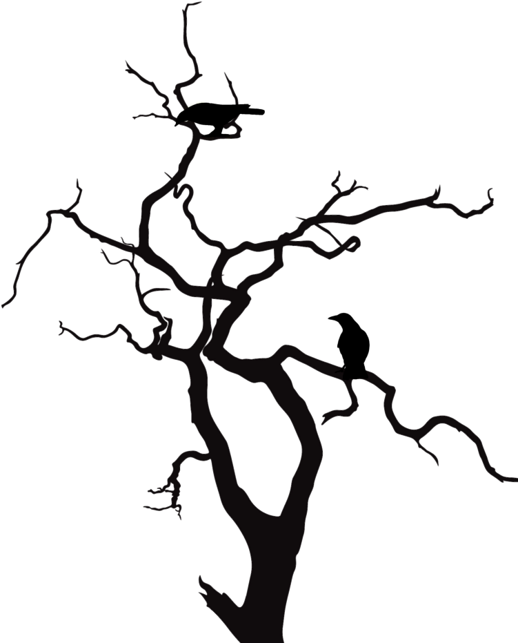 Silhouette Tree Art Clipart Best The Nightmare Before - Creepy Tree Silhouette Png (768x1024)