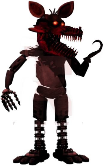 Nightmare Clipart Transparent - Fnaf Nightmare Foxy Full Body (900x675)