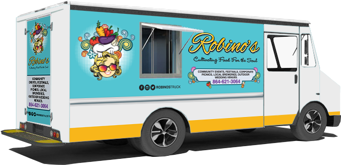 Case Study Robinos Food Truck Branding Vrdesign - Food Trucks Png (756x382)