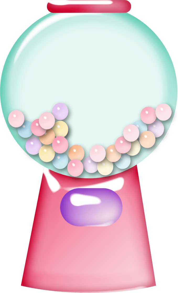 Candy Jars Clipart 4 By Christine - Pink Gumball Machine Clip Art (679x1118)