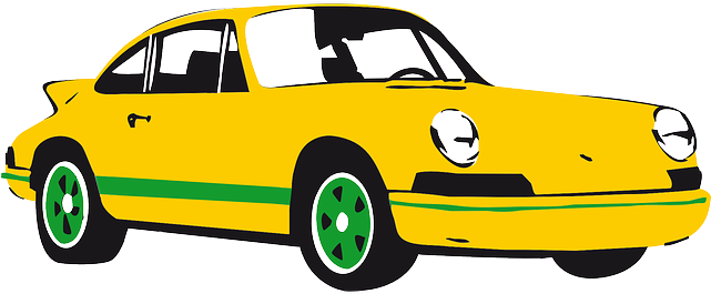 Car, Porsche, Sports Car, Yellow - Car Clipart Png (640x320)