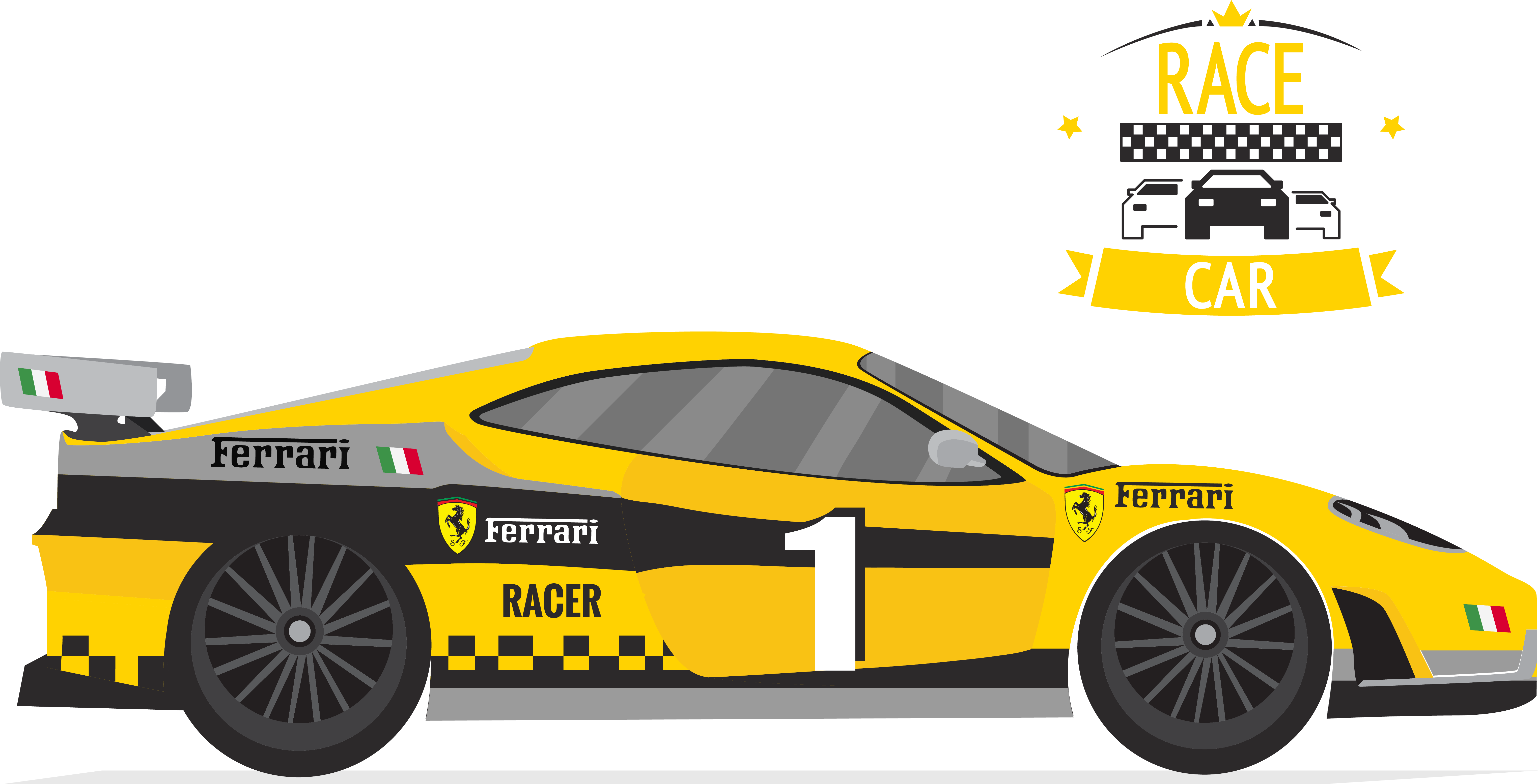 Ferrari F430 Challenge Car Auto Racing - Carro De Corrida Png (6097x3110)