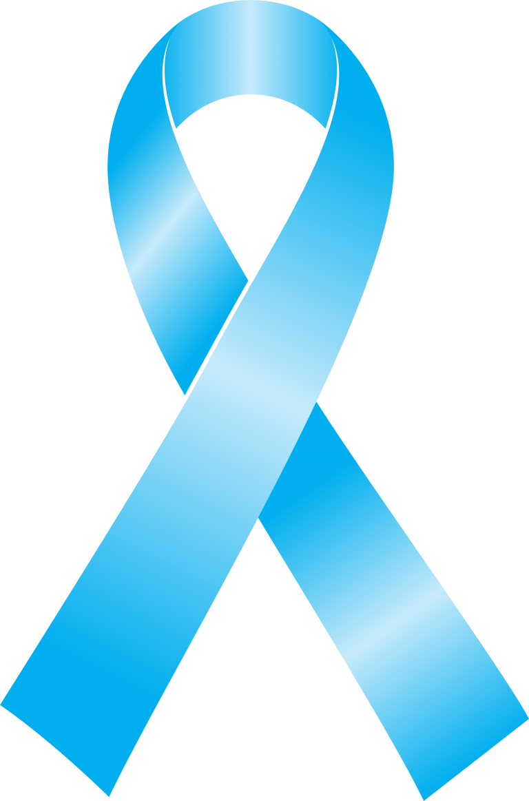 Prostate Cancer Awareness Ribbon Breast Cancer - Blue Ribbon Breast Cancer (768x1163)