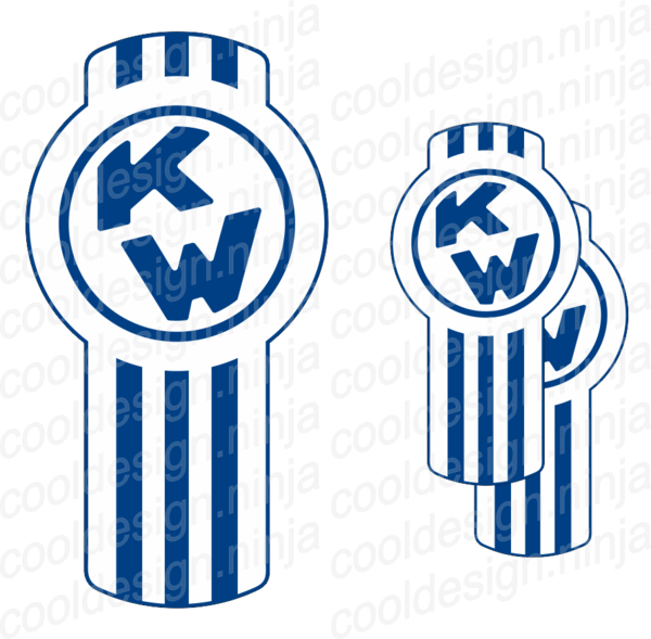 Dark Blue/white Kenworth Emblem Skins - Emblem (600x589)