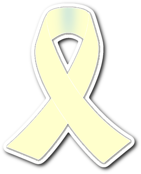 Cream Awareness Ribbon - Awareness Ribbon (600x600)
