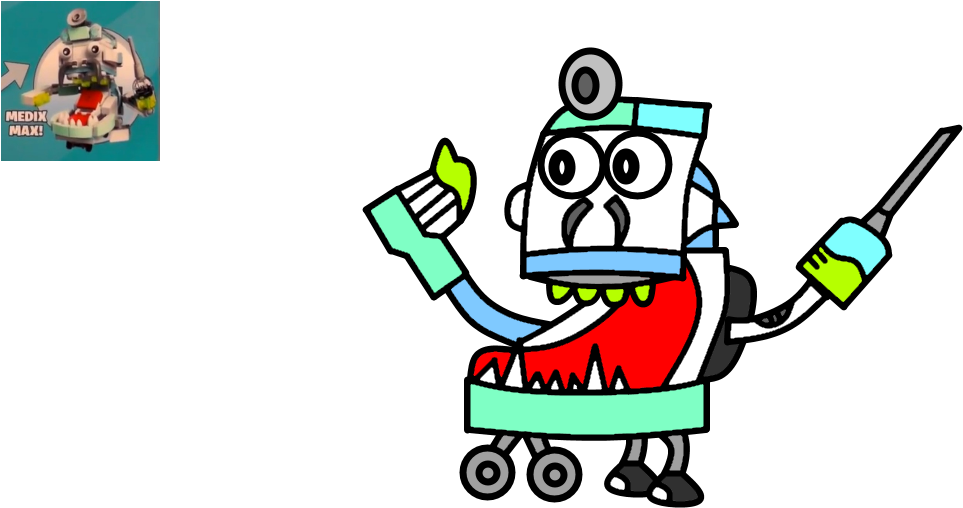 Mm123 Medix Max - Mixels Cartoon Medix Max (1021x571)