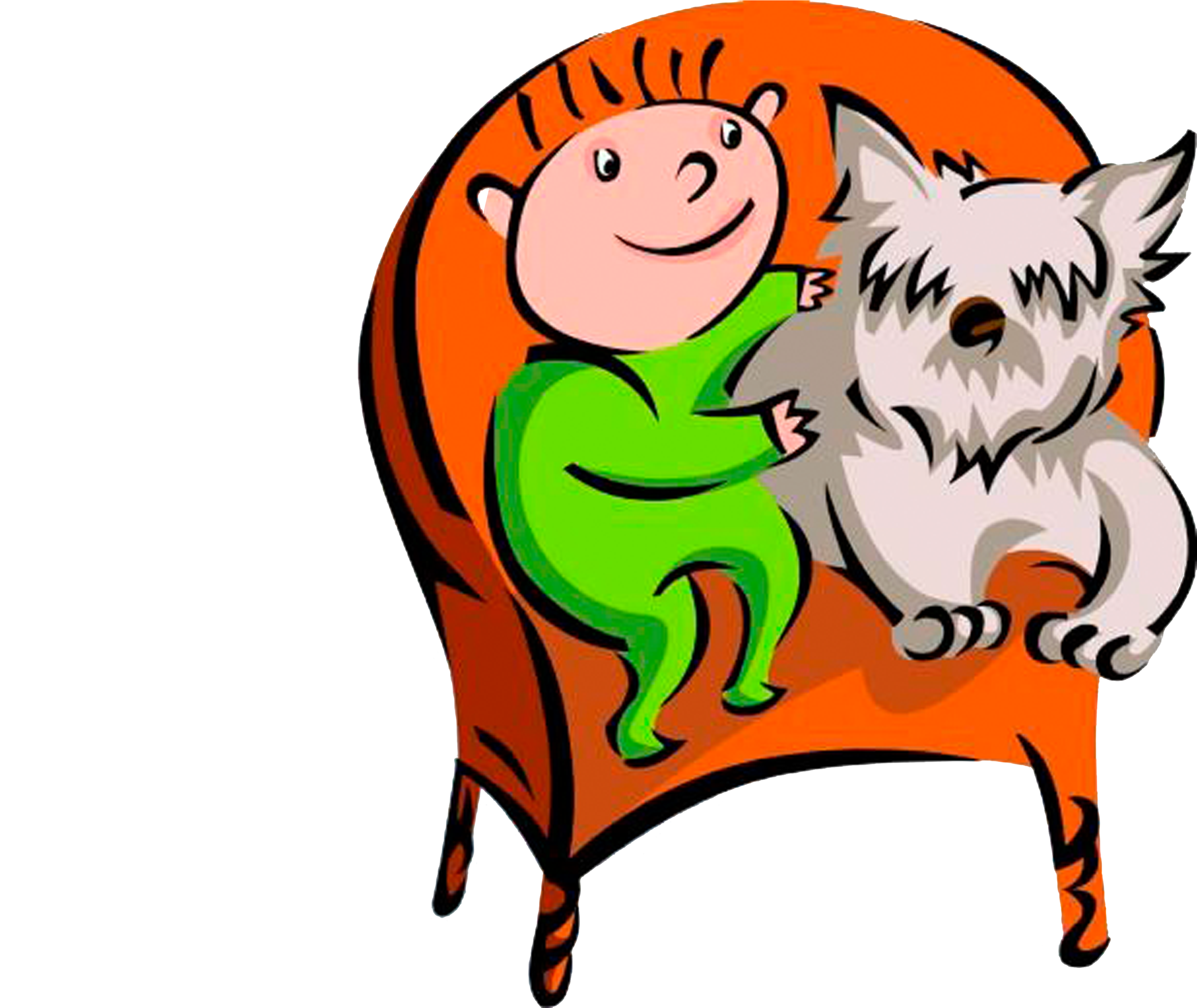 Dog Cat Child Clip Art - Cartoon (5000x5000)