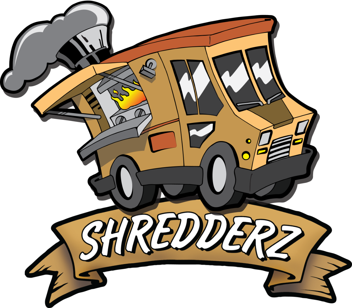 Shredderz Food Truck - Food Truck Cartoon Hd Logo (1214x1065)