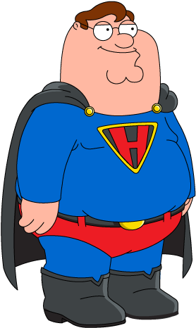 Character Captainhammered@4x - Family Guy Peter Superman (281x475)