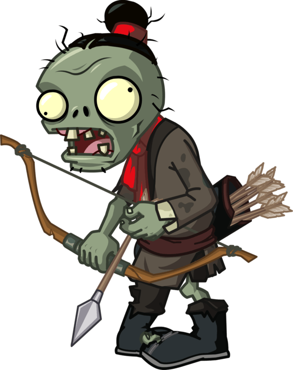 This High Quality Free Png Image Without Any Background - Plants Vs Zombies 2 Archer Zombie (580x732)