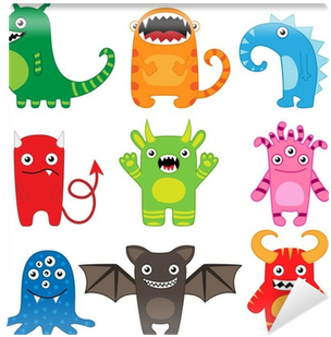 Set Of Different Cute Funny Cartoon Monsters Wall Mural - Melissa & Doug Mini Monsters Jigsaw Puzzle - 30 (400x400)