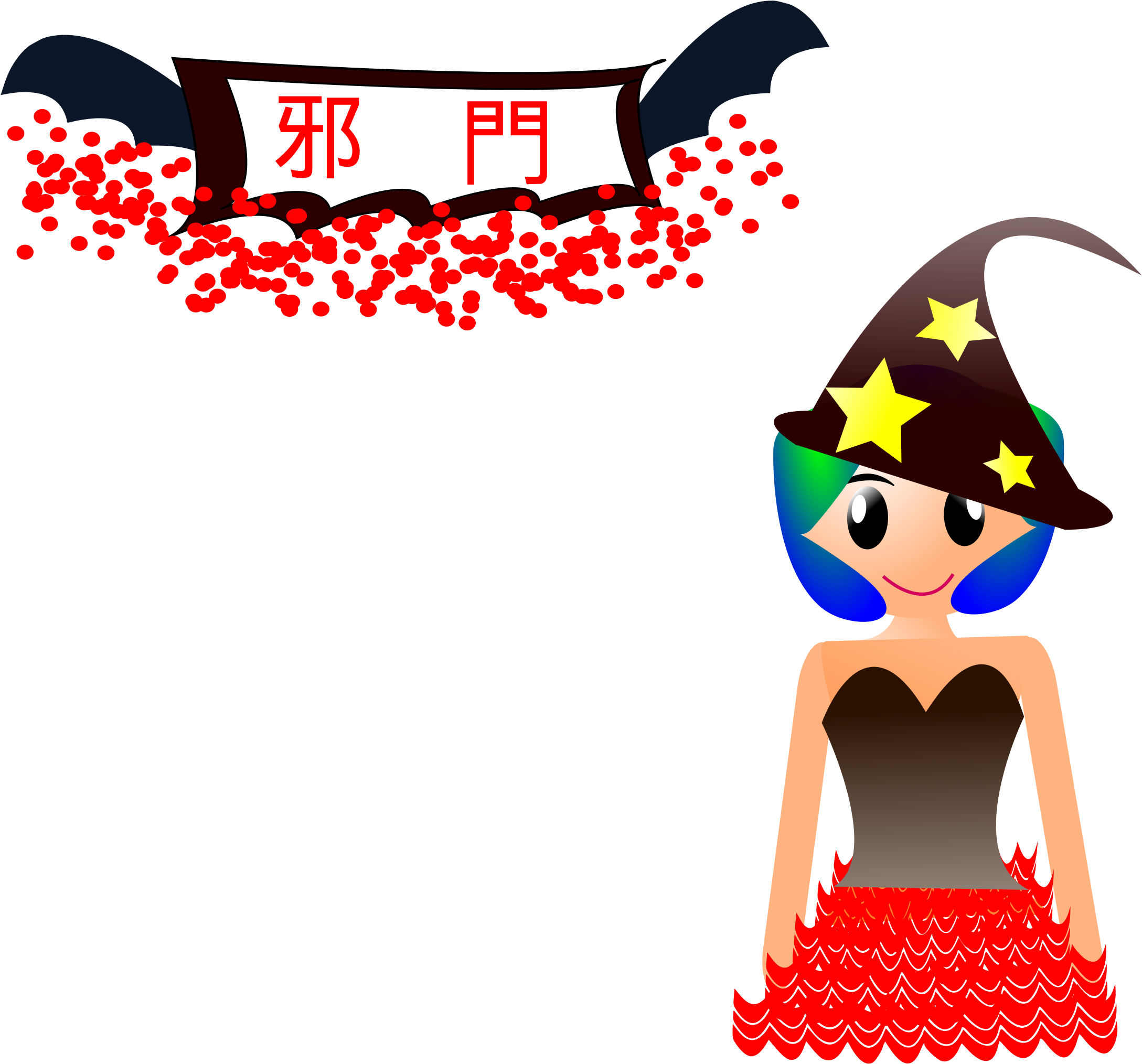 Anime Girl And A Bat - Anime (2400x2400)