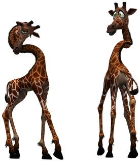 Giraffe Mammal Funny Fantasy Digital Art I - Giraffe (453x340)