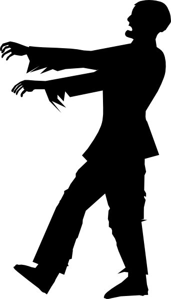 Zombie Clip Art At Clker Com Vector Clip Art Online - Zombiecrossing Throw Blanket (342x596)