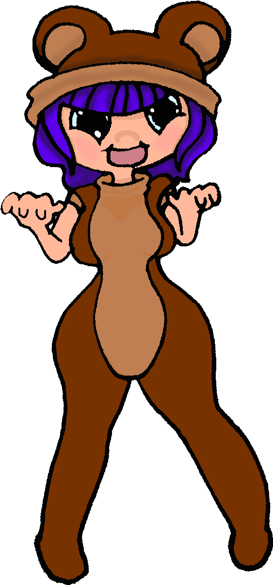 Anime Girl Bear Costume By Anumia - Cartoon (1024x1365)