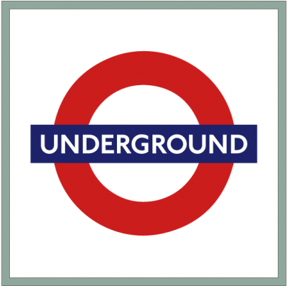 London Transport Signs Flat Plate Roundel - Underground Roundel (540x486)