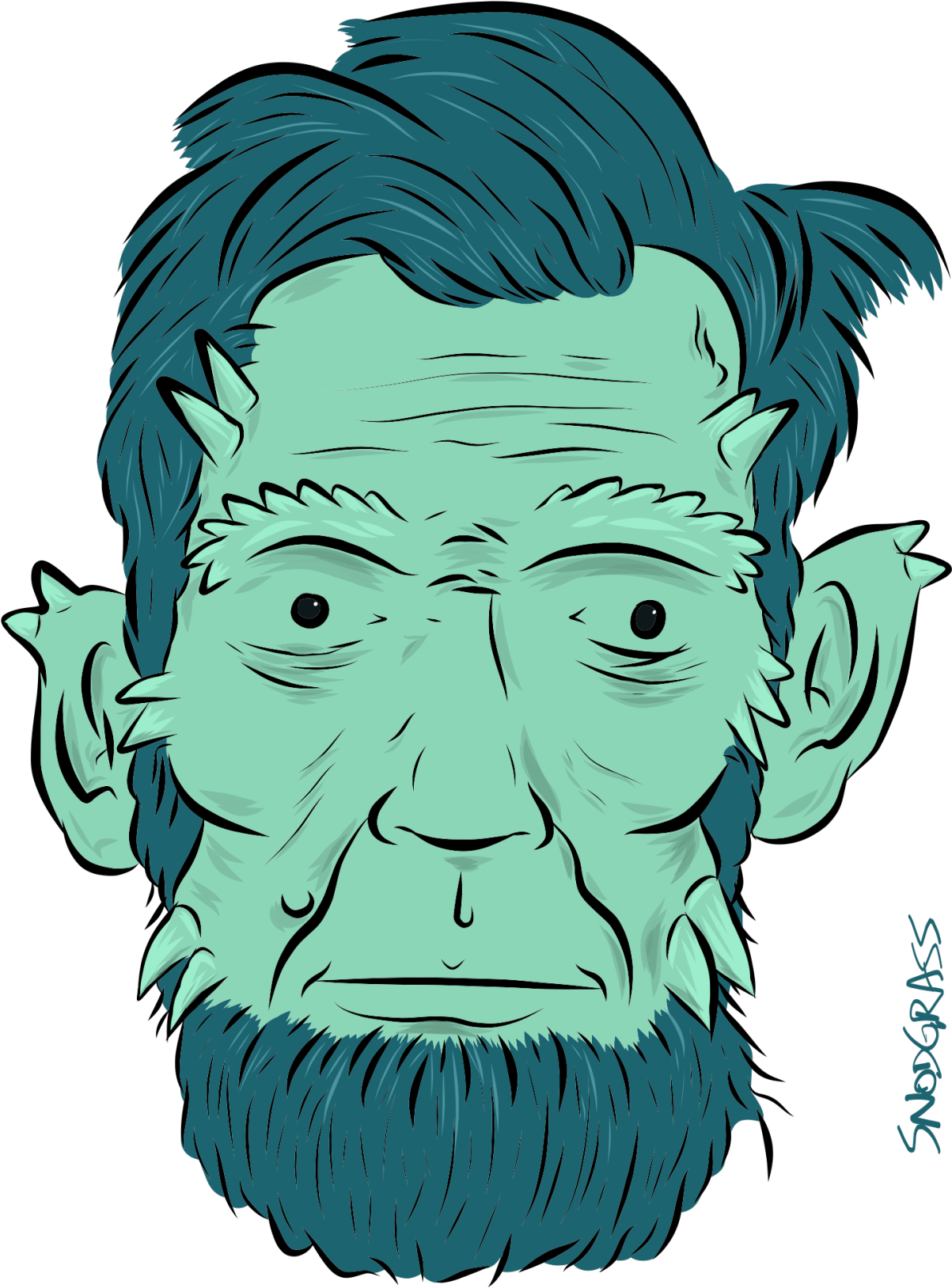 [½] Abraham Lincoln Was The Sixteenth Lizard President - Portable Network Graphics (1280x1707)