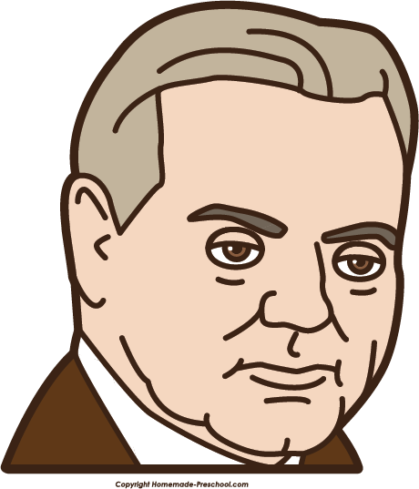 President Clipart - Drawings Of Herbert Hoover (460x537)