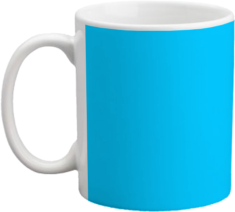 Custom Coffee Mug- Light Blue Backgrounds - Light Blue Coffee Mug (500x500)