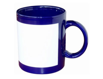 Blank Blue Printable Mug / - Blue Patch Mug Print (456x268)