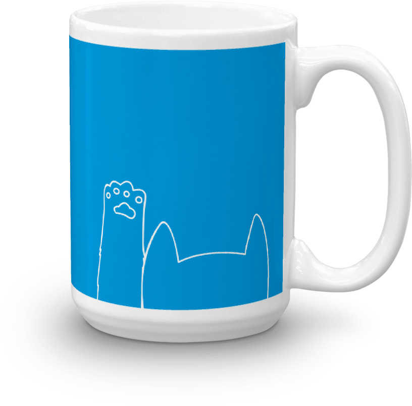 Minimalist Cat Bold Coffee Mug Gift For Cat Lovers - Mug (1000x1000)