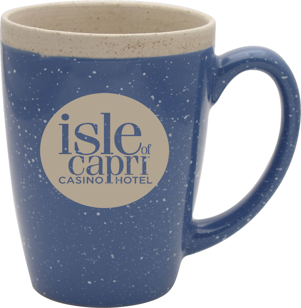 Custom Printed Speckled Glaze Ceramic Mugs - Isle Of Capri Casinos (978x1000)