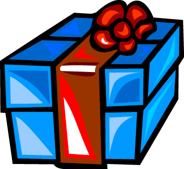 Wedding Gift Clipart Black And White - Present Gif No Background (368x338)