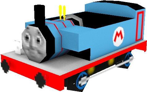 Low Poly Thomas Kart By Percyrosalina - Low Poly Thomas Kart By Percyrosalina (512x512)