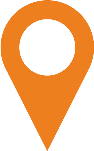 Map Marker Orange - Location Icon Png Orange (443x512)