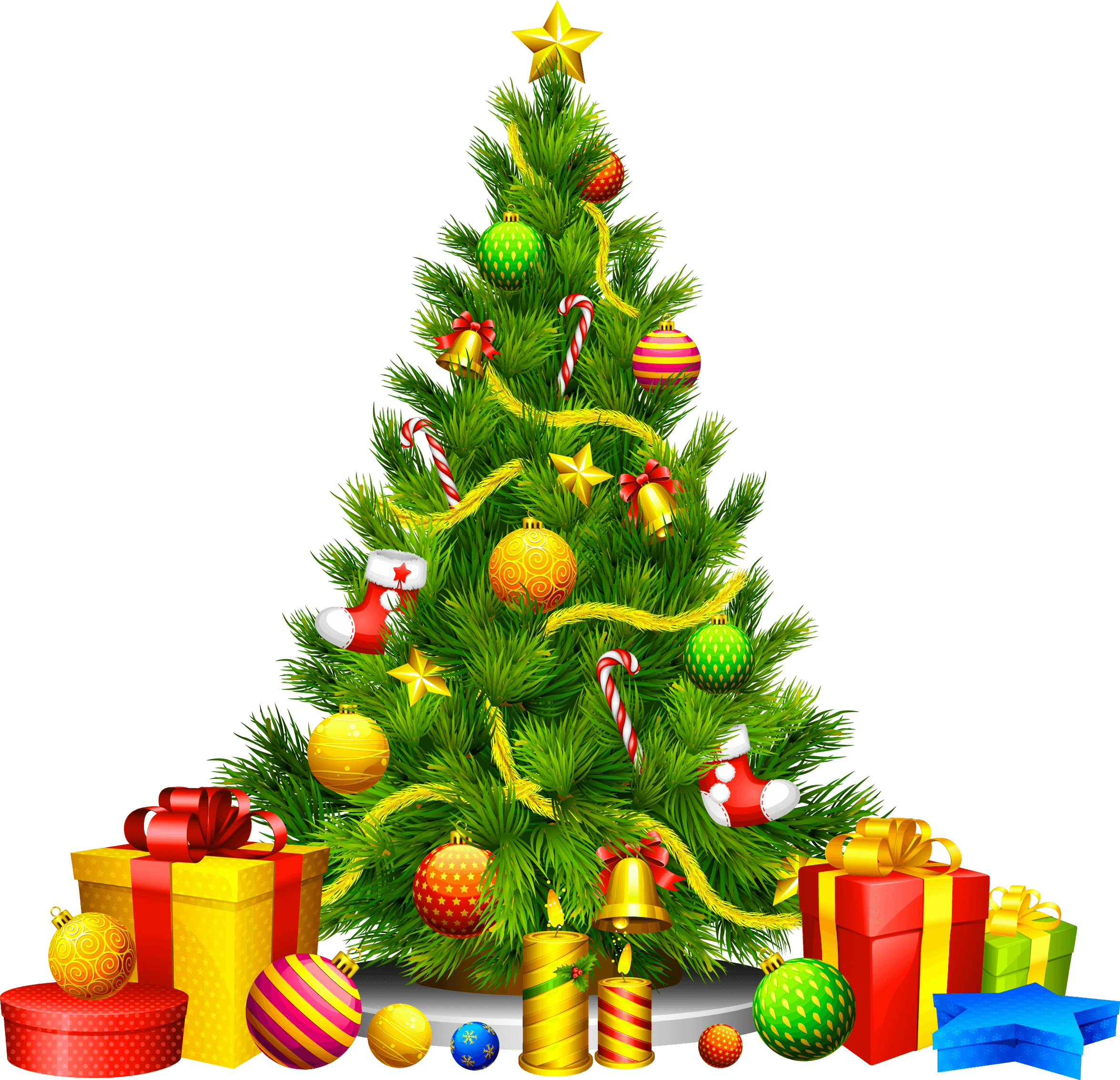 Christmas Tree Clip Art Free - Merry Christmas Tree Png (2350x2266)