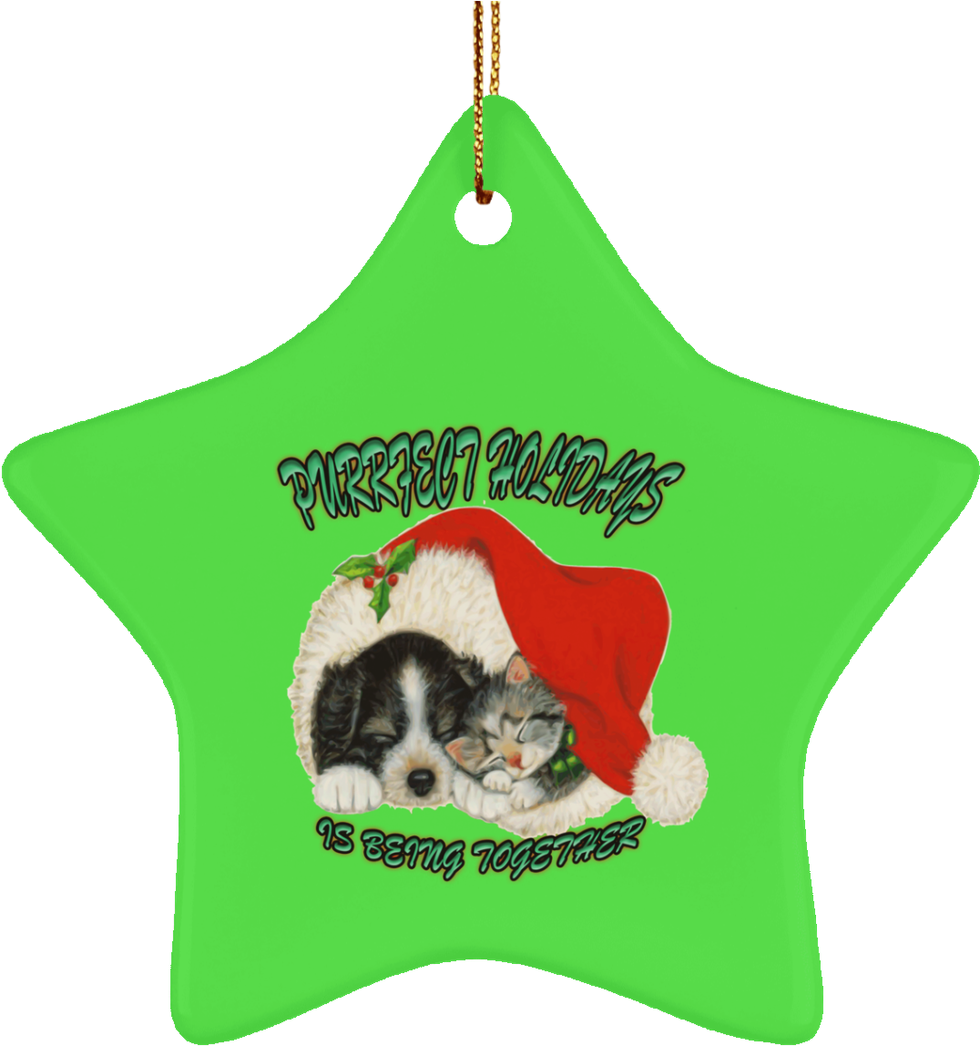 Cat Christmas Ornaments Dog And Santa Hat Tree - Dog And Cat Christmas (1155x1155)