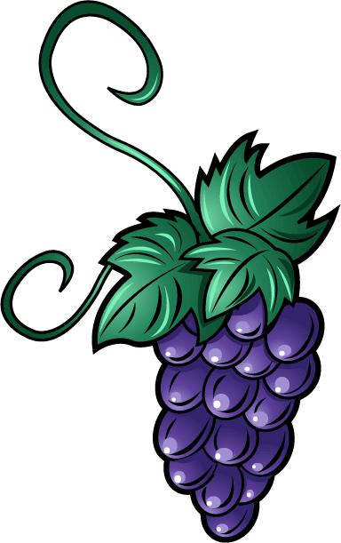Free Clip Art Food Â» Fruit Â» Bunch Of Grapes - Clipart Of Bunch Of Grapes (384x611)