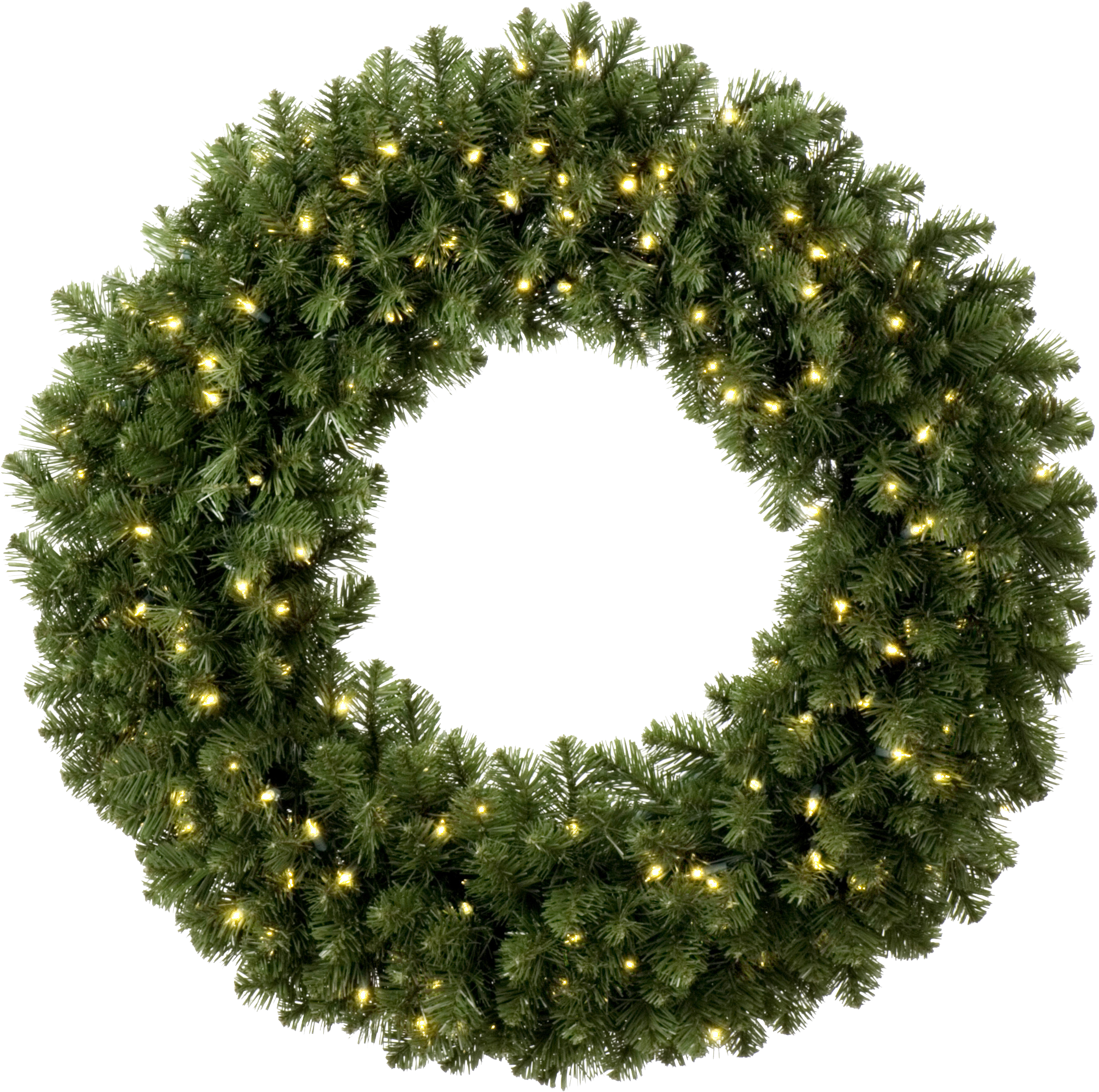 Wreath Clipart Light Png - Pre Lit Outdoor Christmas Wreaths (2400x2400)