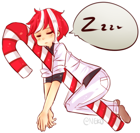 Candy Cane Ych For Watanabe-you By Partiineko - Cartoon (512x512)