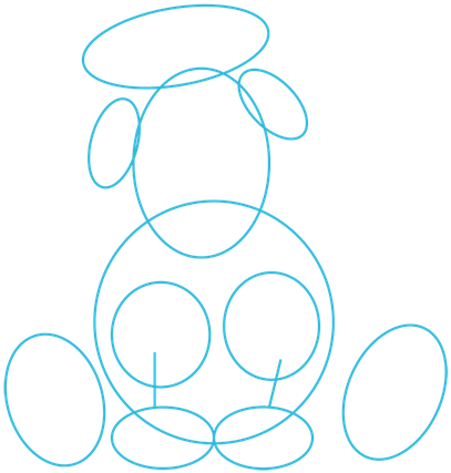 We'll Start With A Large Circle For The Body, Then - Circle (500x500)