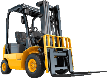 Forklift Truck On A Transparent Background - Forklift Transparent Background (489x426)