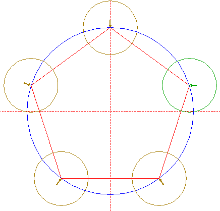 Copy Circle 3 Four Times, To The Other Angular Points - Circle (435x429)
