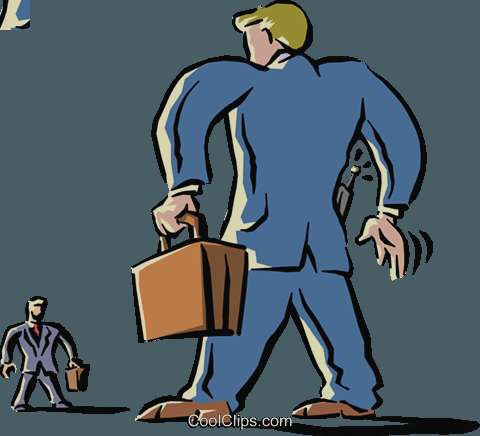 Clip Art Men One Small Man One Big Man Royalty Free - Cartoon (480x436)