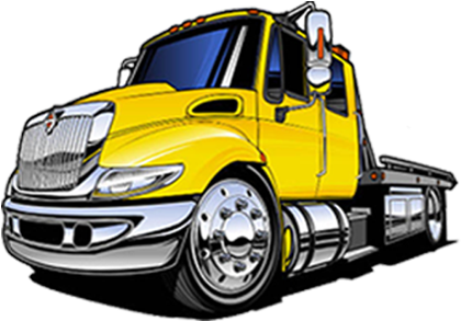 Best Towing Company In Long Beach - Flatbed Tow Truck Vector (438x303)