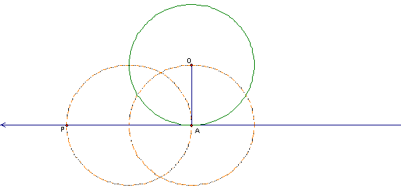 Construct Segment Op And Label Point Q Where The Segment - Circle (576x262)