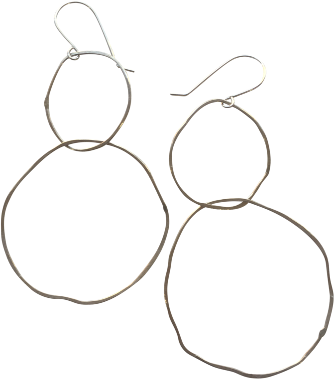 Perfectly Imperfect Intertwined Double Circle Earrings - Line Art (768x1024)