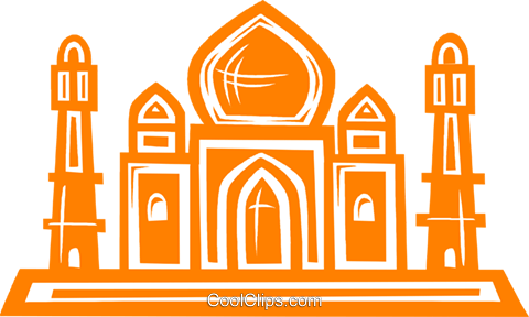 Taj Mahal Royalty Free Vector Clip Art Illustration - Taj Mahal Clip Art Png (480x288)